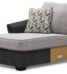 Signature Design by Ashley Bilgray 3-Piece Sectional with Ottoman-Pewter