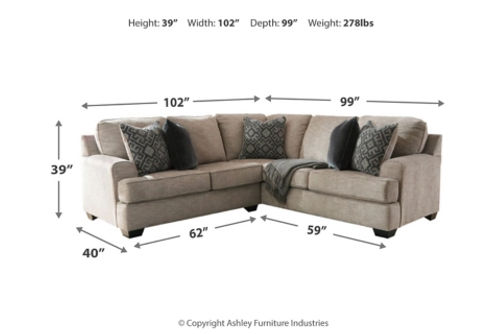 Signature Design by Ashley Bovarian 2-Piece Sectional-Stone