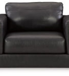Signature Design by Ashley Amiata Oversized Chair and Ottoman-Onyx