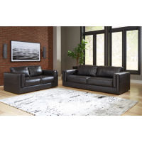 Signature Design by Ashley Amiata Sofa and Loveseat-Onyx