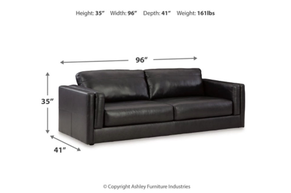 Signature Design by Ashley Amiata Sofa and Oversized Chair-Onyx