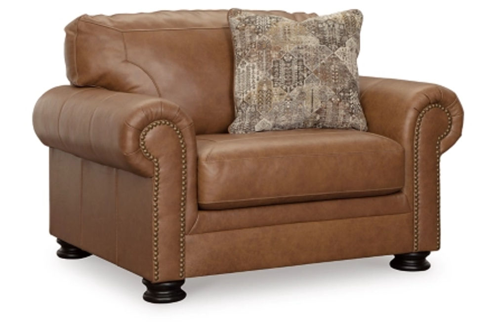 Signature Design by Ashley Carianna Oversized Chair and Ottoman-Caramel