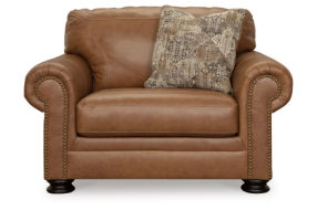 Signature Design by Ashley Carianna Oversized Chair and Ottoman-Caramel