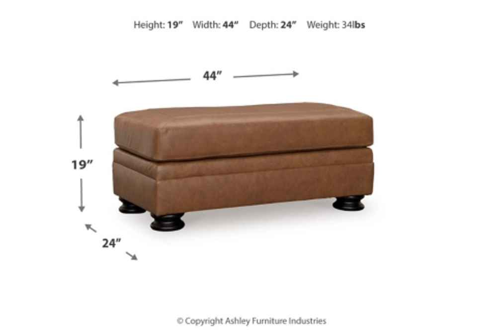 Signature Design by Ashley Carianna Oversized Chair and Ottoman-Caramel