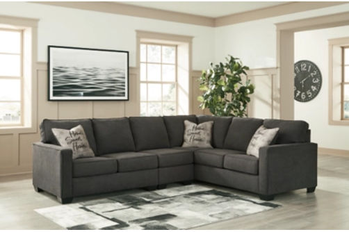 Signature Design by Ashley Lucina 3-Piece Sectional-Charcoal