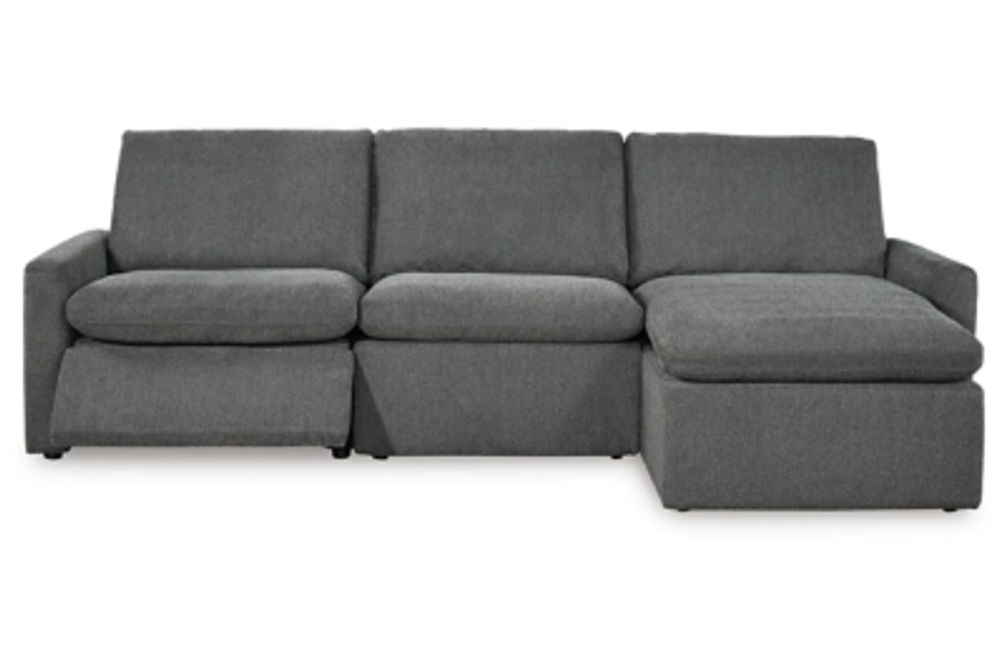 Hartsdale 3-Piece Right Arm Facing Reclining Sofa Chaise-Granite