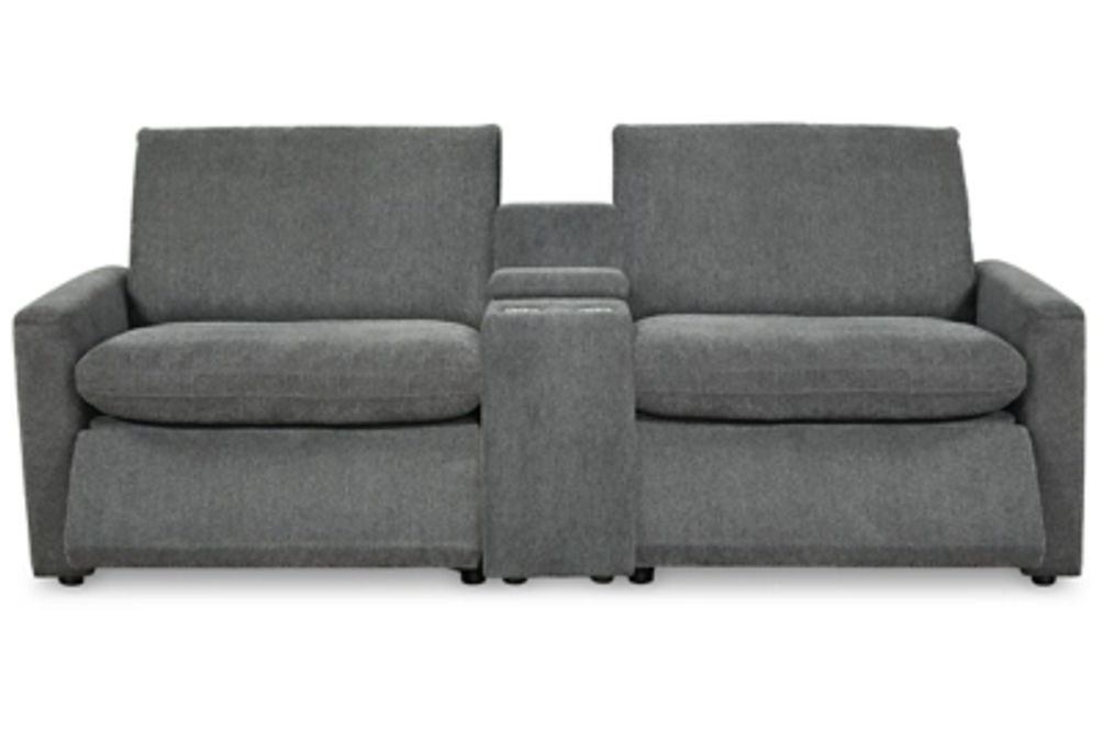 Hartsdale 3-Piece Power Reclining Sectional Loveseat with Console-Granite