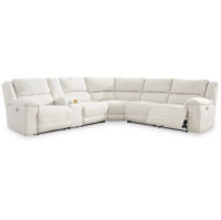 Signature Design by Ashley Keensburg 3-Piece Power Reclining Sectional-Linen