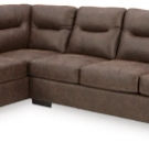 Signature Design by Ashley Maderla 2-Piece Sectional with Chaise-Walnut