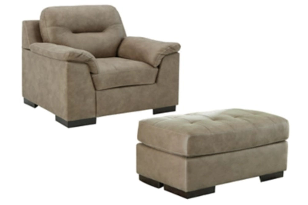 Signature Design by Ashley Maderla Chair and Ottoman-Pebble