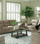Signature Design by Ashley Maderla Sofa, Loveseat, Chair and Ottoman-Pebble