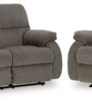 Signature Design by Ashley Scranto Reclining Loveseat and Recliner-Brindle