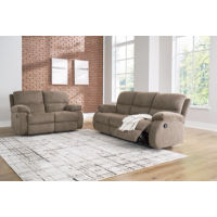 Signature Design by Ashley Scranto Reclining Sofa and Loveseat-Oak