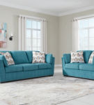 Signature Design by Ashley Keerwick Sofa and Loveseat-Teal