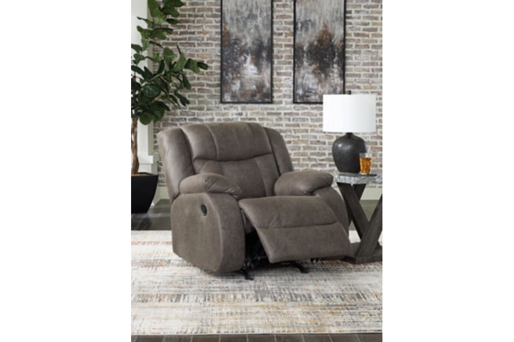 Signature Design by Ashley First Base Recliner-Gunmetal