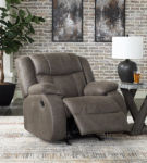 Signature Design by Ashley First Base Recliner-Gunmetal