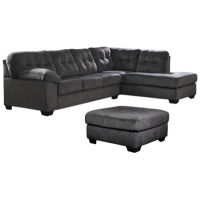 Signature Design by Ashley Accrington 2-Piece Sectional with Ottoman-Granite