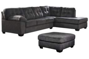 Signature Design by Ashley Accrington 2-Piece Sectional with Ottoman-Granite