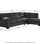 Signature Design by Ashley Accrington 2-Piece Sectional with Ottoman-Granite