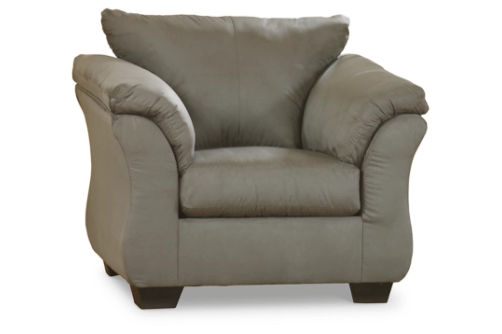 Signature Design by Ashley Darcy Chair and Ottoman-Cobblestone