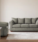 Signature Design by Ashley Darcy Full Sofa Sleeper and Loveseat-Cobblestone