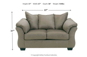 Signature Design by Ashley Darcy Full Sofa Sleeper and Loveseat-Cobblestone