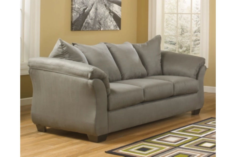 Signature Design by Ashley Darcy Full Sofa Sleeper and Loveseat-Cobblestone