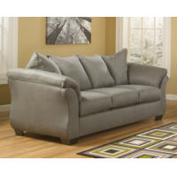 Signature Design by Ashley Darcy Full Sofa Sleeper and Loveseat-Cobblestone