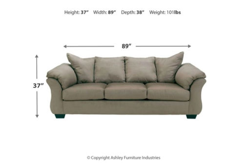 Signature Design by Ashley Darcy Sofa, Loveseat and Recliner-Cobblestone