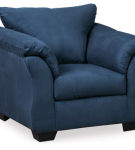 Signature Design by Ashley Darcy Sofa Chaise with Chair-Blue