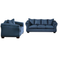 Signature Design by Ashley Darcy Sofa and Loveseat-Blue