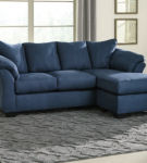 Signature Design by Ashley Darcy Sofa Chaise, Chair, and Ottoman-Blue