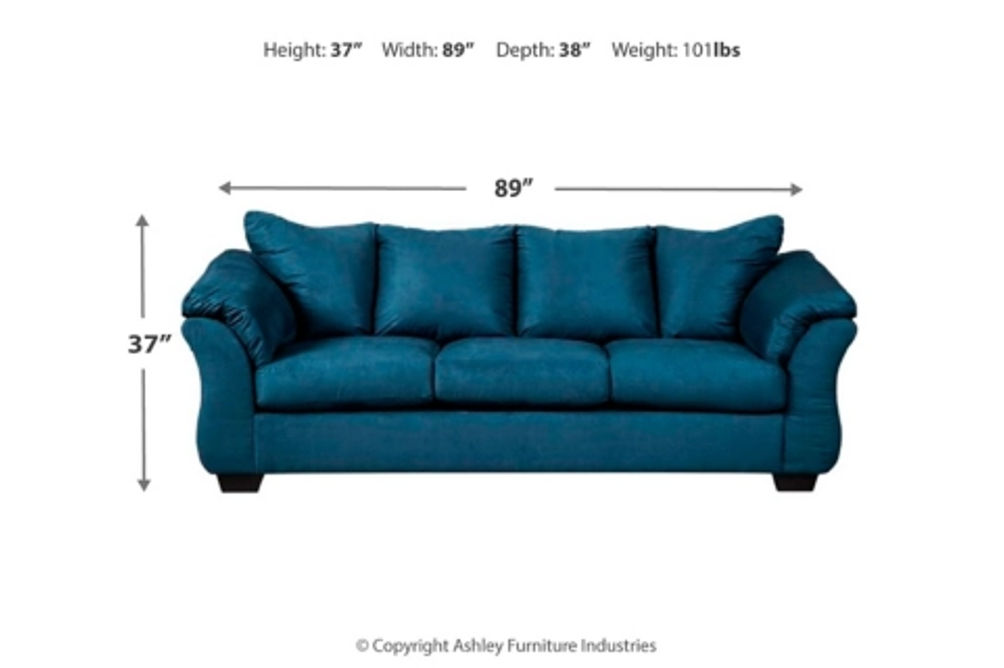 Signature Design by Ashley Darcy Sofa, Loveseat and Recliner-Blue