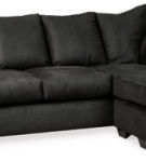 Signature Design by Ashley Darcy Sofa Chaise and Recliner-Black