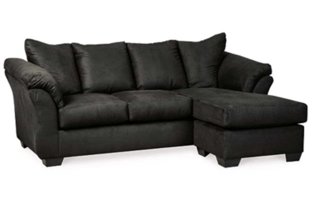 Signature Design by Ashley Darcy Sofa Chaise and Recliner-Black