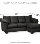 Signature Design by Ashley Darcy Sofa Chaise and Recliner-Black