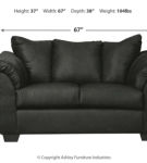 Signature Design by Ashley Darcy Loveseat and Ottoman-Black