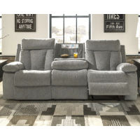 Signature Design by Ashley Mitchiner Reclining Sofa with Recliner-Fog