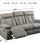 Signature Design by Ashley Mitchiner Reclining Sofa with Recliner-Fog