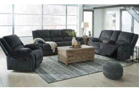 Signature Design by Ashley Draycoll Reclining Sofa, Loveseat and Recliner-Slat