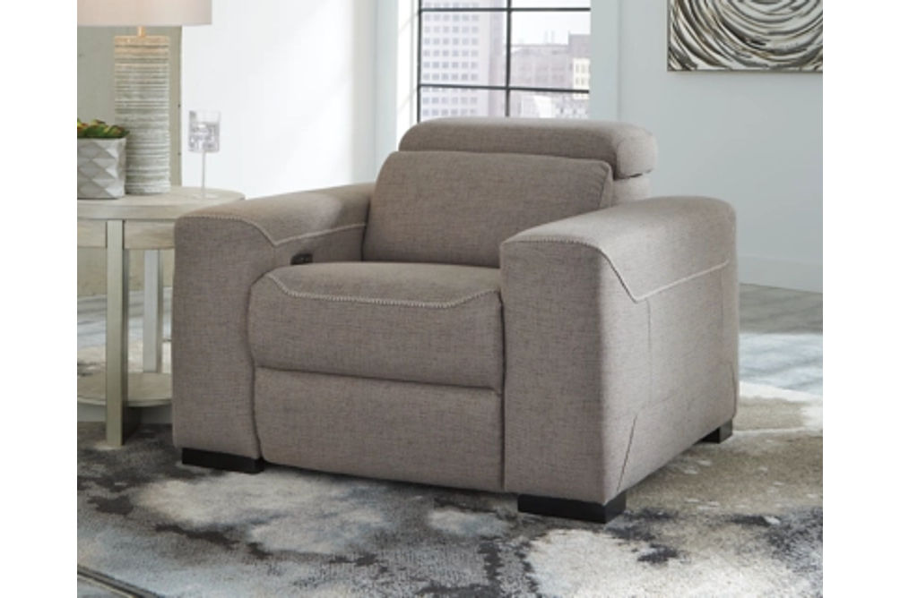 Signature Design by Ashley Mabton Power Recliner-Gray