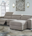 Signature Design by Ashley Mabton 3-Piece Power Reclining Sectional-Gray