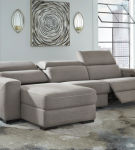 Signature Design by Ashley Mabton 3-Piece Power Reclining Sectional-Gray