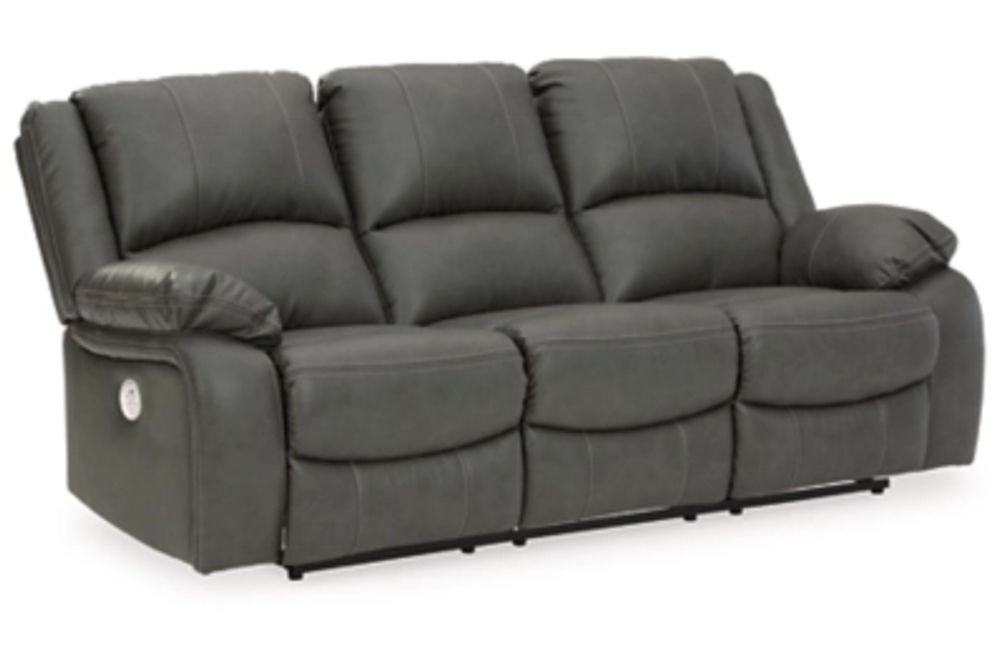 Signature Design by Ashley Calderwell Power Reclining Sofa and Loveseat-Gray