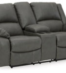 Signature Design by Ashley Calderwell Power Reclining Sofa and Loveseat-Gray