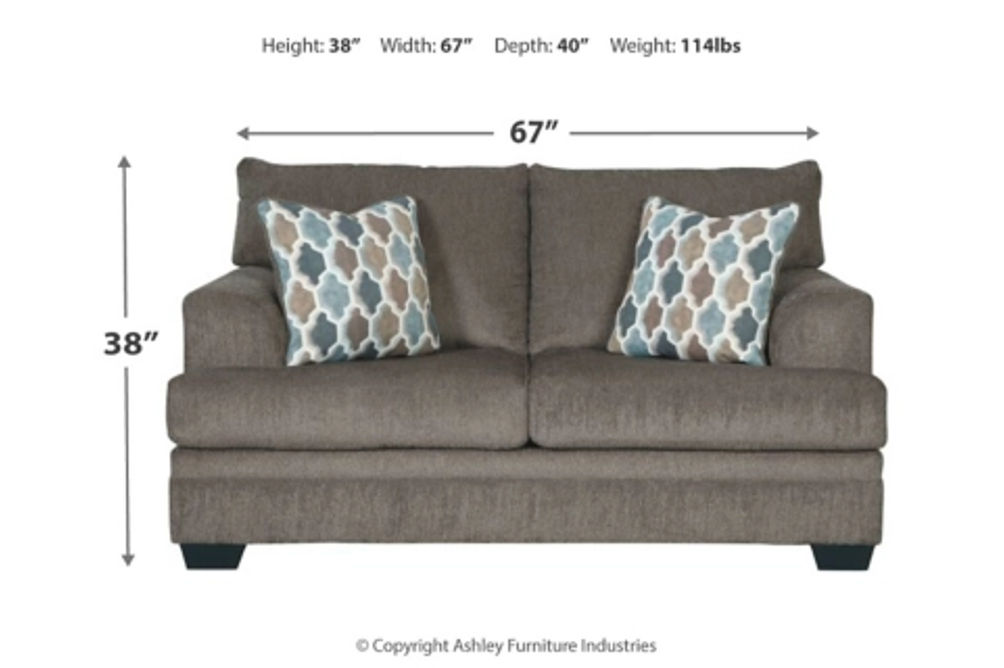 Signature Design by Ashley Dorsten Sofa Chaise, Loveseat, and Ottoman-Slate