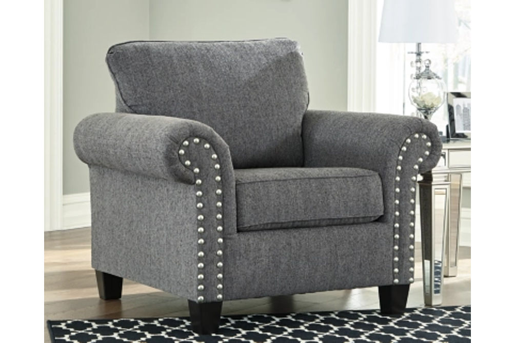 Benchcraft Agleno Sofa, Loveseat and Chair-Charcoal