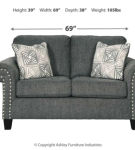 Benchcraft Agleno Sofa and Loveseat-Charcoal