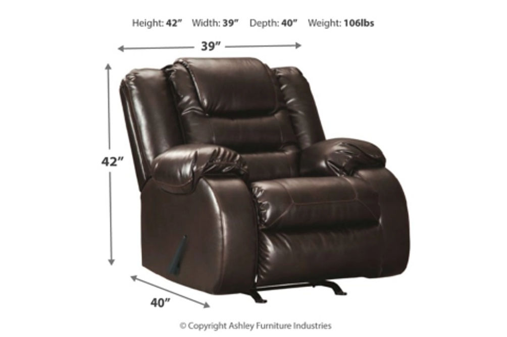 Signature Design by Ashley Vacherie Reclining Sofa and Recliner-Chocolate