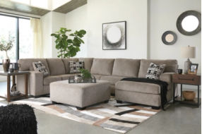 Signature Design by Ashley Ballinasloe 3-Piece Sectional and Ottoman-Platinum